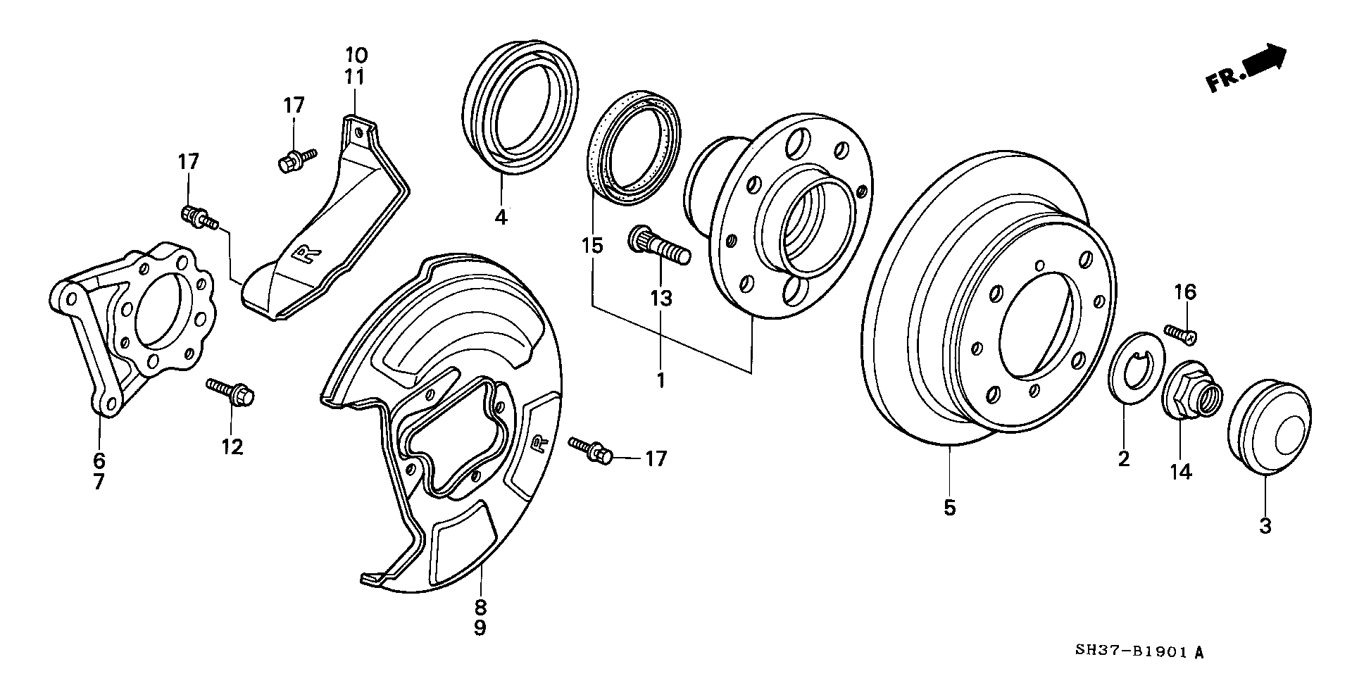 ACURA 42510-SH3-G00 - Tarcza hamulcowa parts5.com