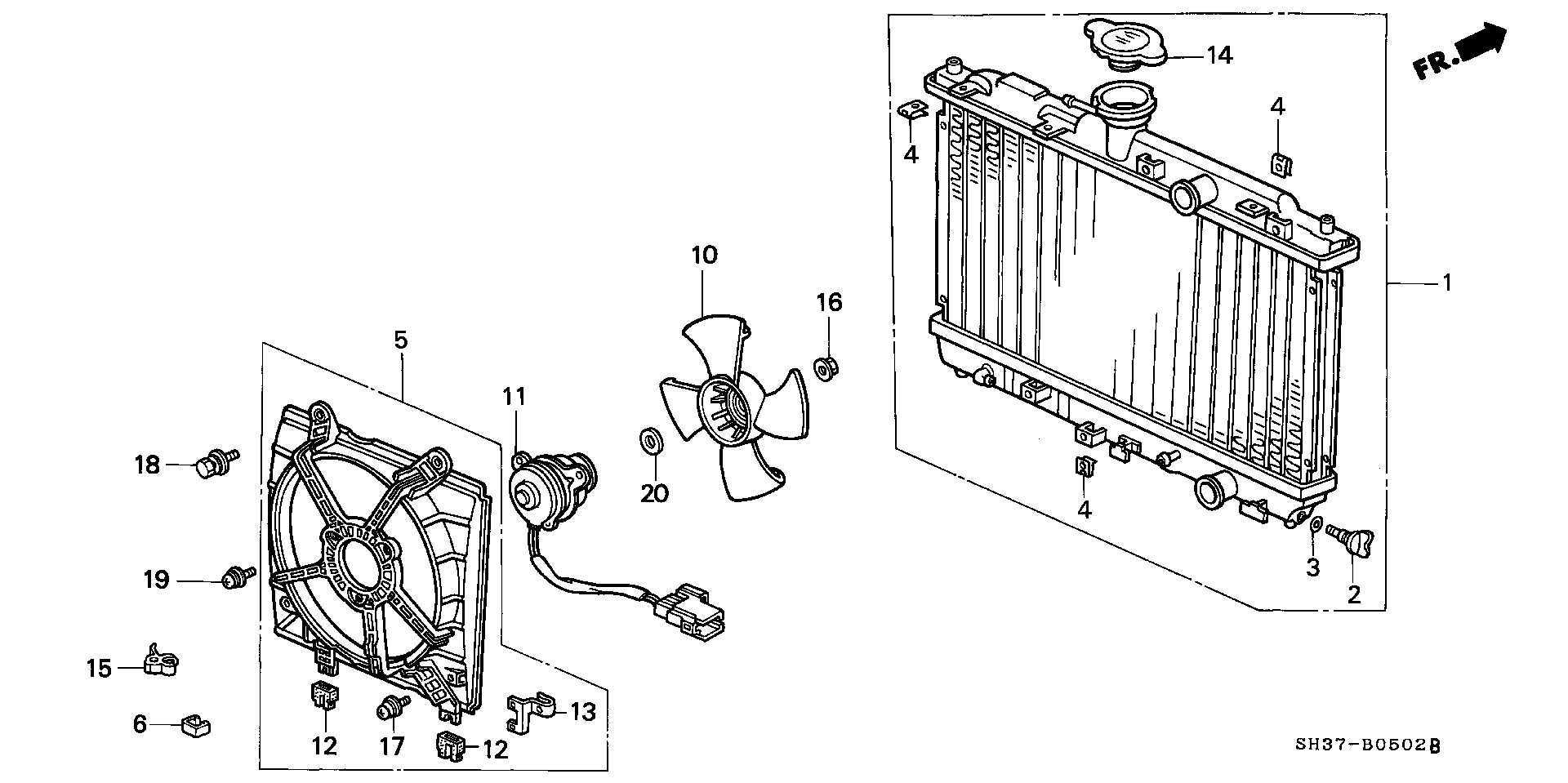 Honda 19045PM3004 - Verschlussdeckel, Kühler parts5.com