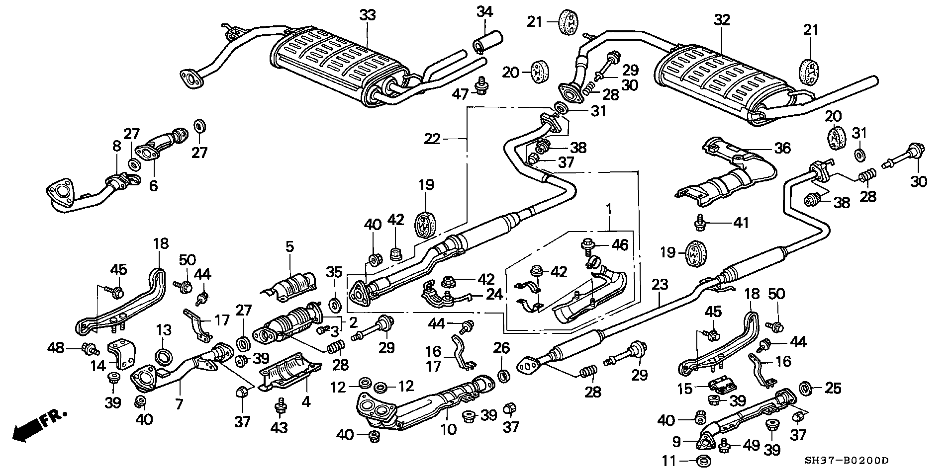 Honda 18231SB2000 - Kruvi,heitgaasisüsteem parts5.com