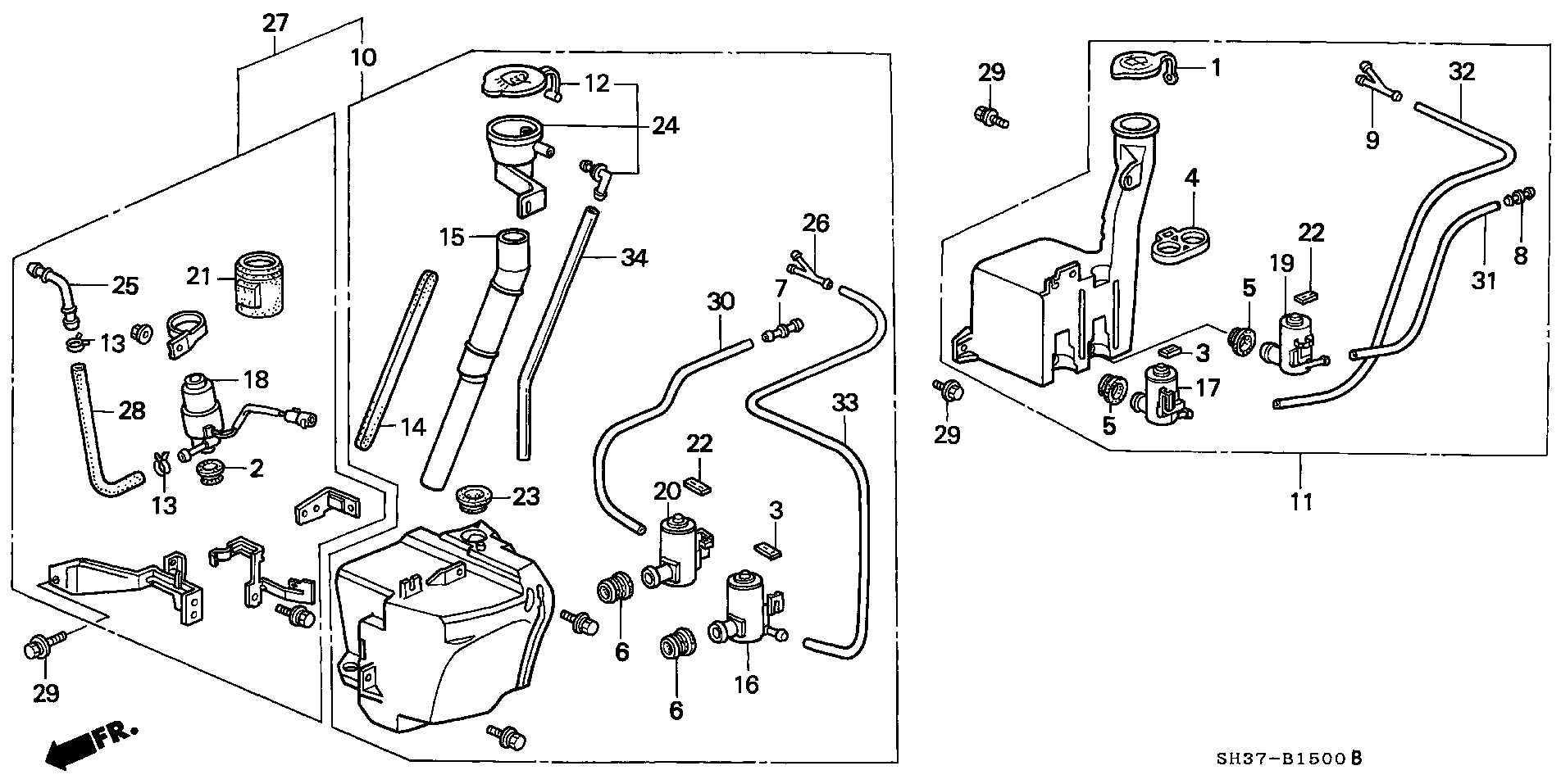 Honda 76806SH2013 - Pumpa za tečnost za pranje, pranje vetrobrana parts5.com