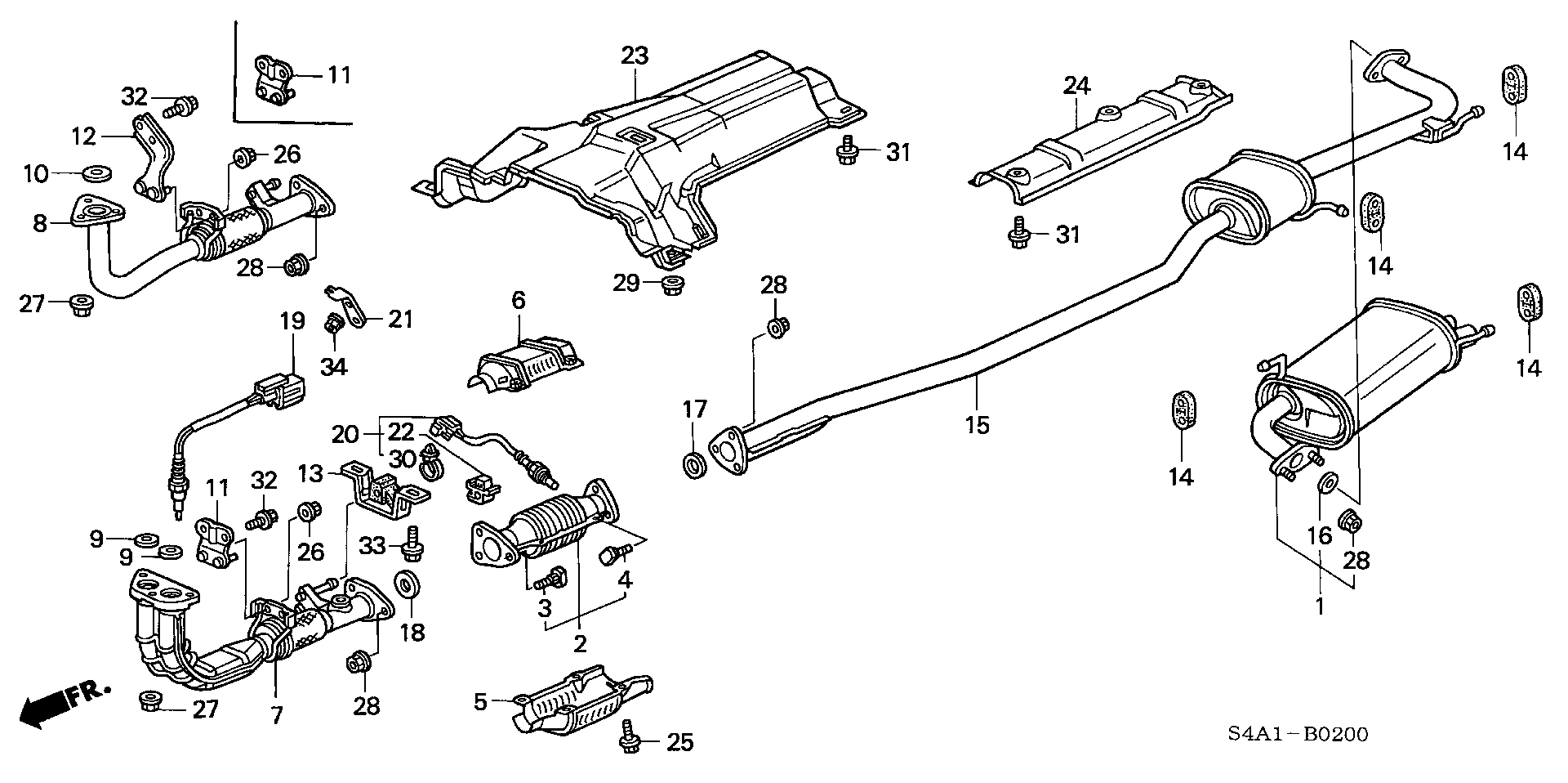 Honda 36531-PDE-E02 - Lambda Sensor parts5.com