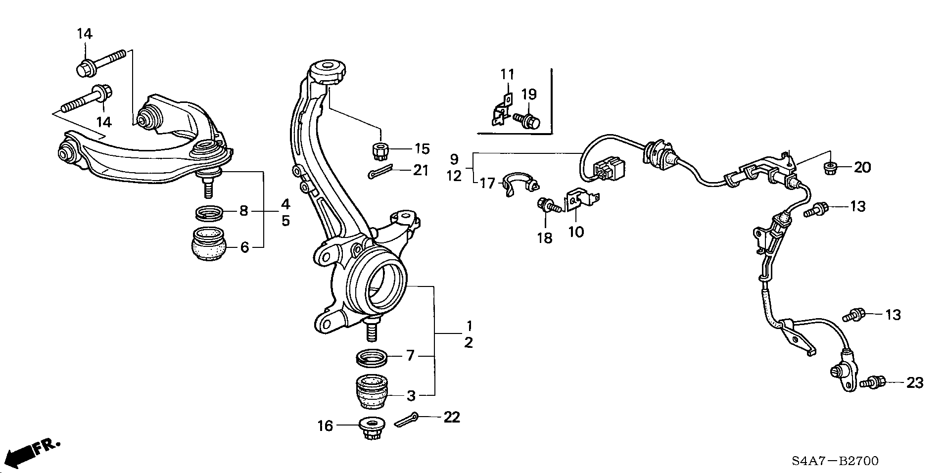 Honda #51450-S1A-E01 - Носач, окачване на колелата parts5.com