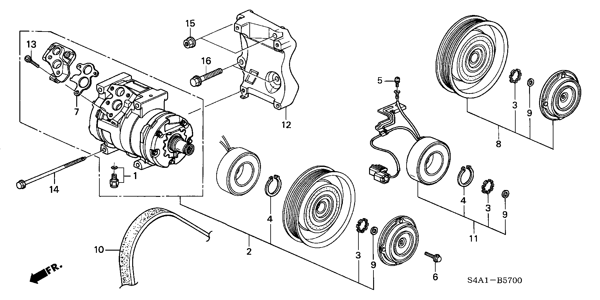 Honda 38920-PDA-E03 - Hosszbordás szíj parts5.com