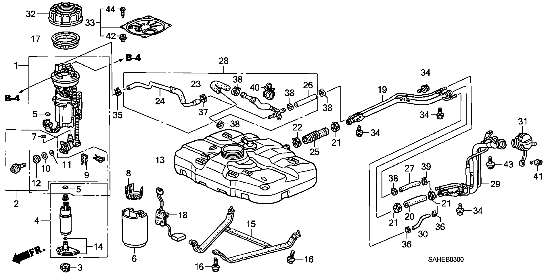 Honda 17516-SAA-000 - Filtru, sistem alimentare combustibil parts5.com