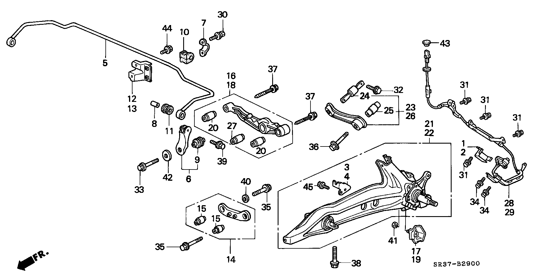 Honda 52400-SR3-A00 - Bras de liaison, suspension de roue parts5.com