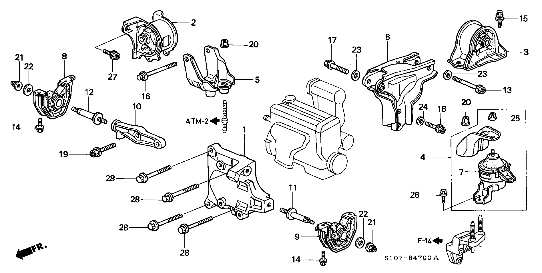 Honda 50842-ST0-N81 - Yataklama, motor parts5.com