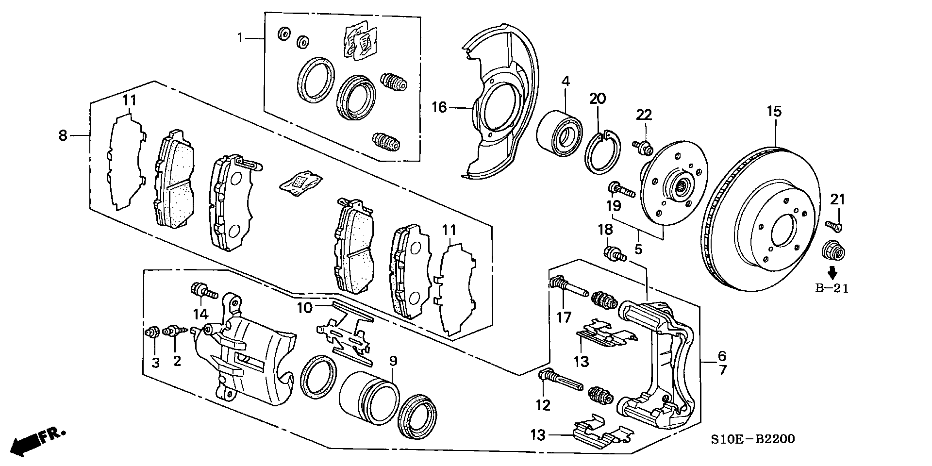 Honda 01463-SV4-000 - Set reparatie, etrier parts5.com