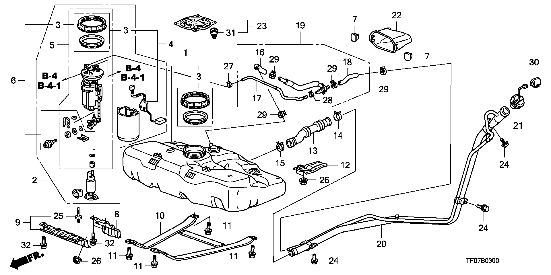 Honda 17048TF0000 - Filtro combustible parts5.com