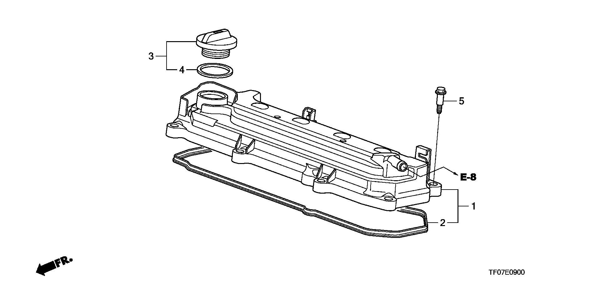 Honda 12341-RB0-003 - Gasket, cylinder head cover parts5.com