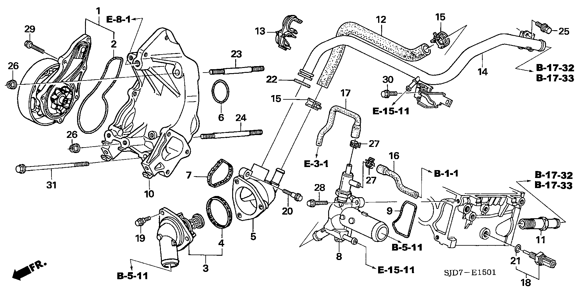 Honda 19322-PNA-003 - Garnitura, carcasa termostat parts5.com