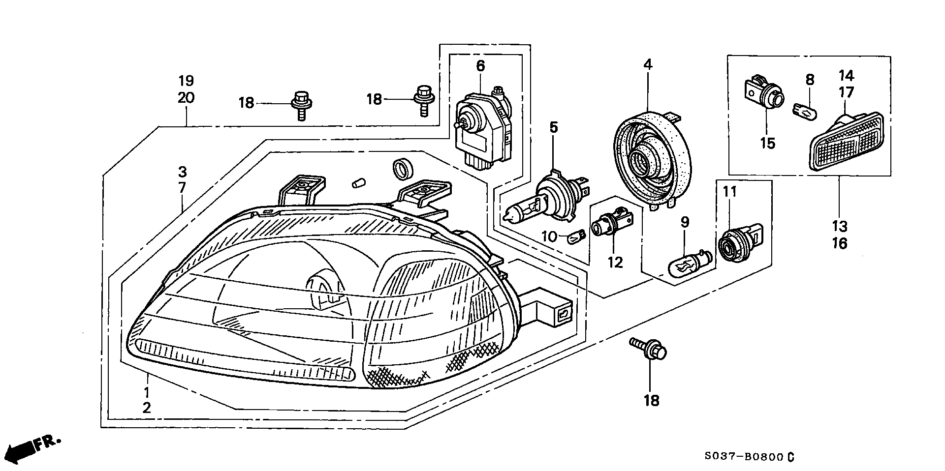 Honda 33302S04G02 - Zarnica, bralna lucka parts5.com