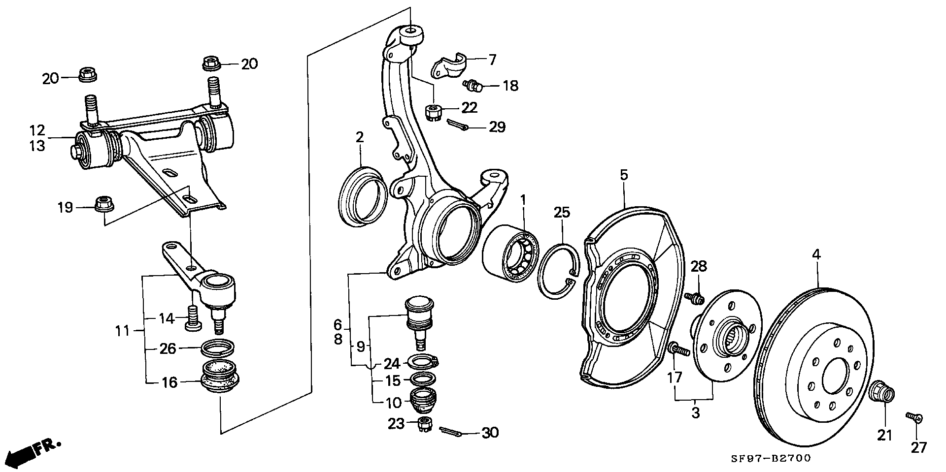 ACURA 51220SF1000 - Articulatie sarcina / ghidare parts5.com