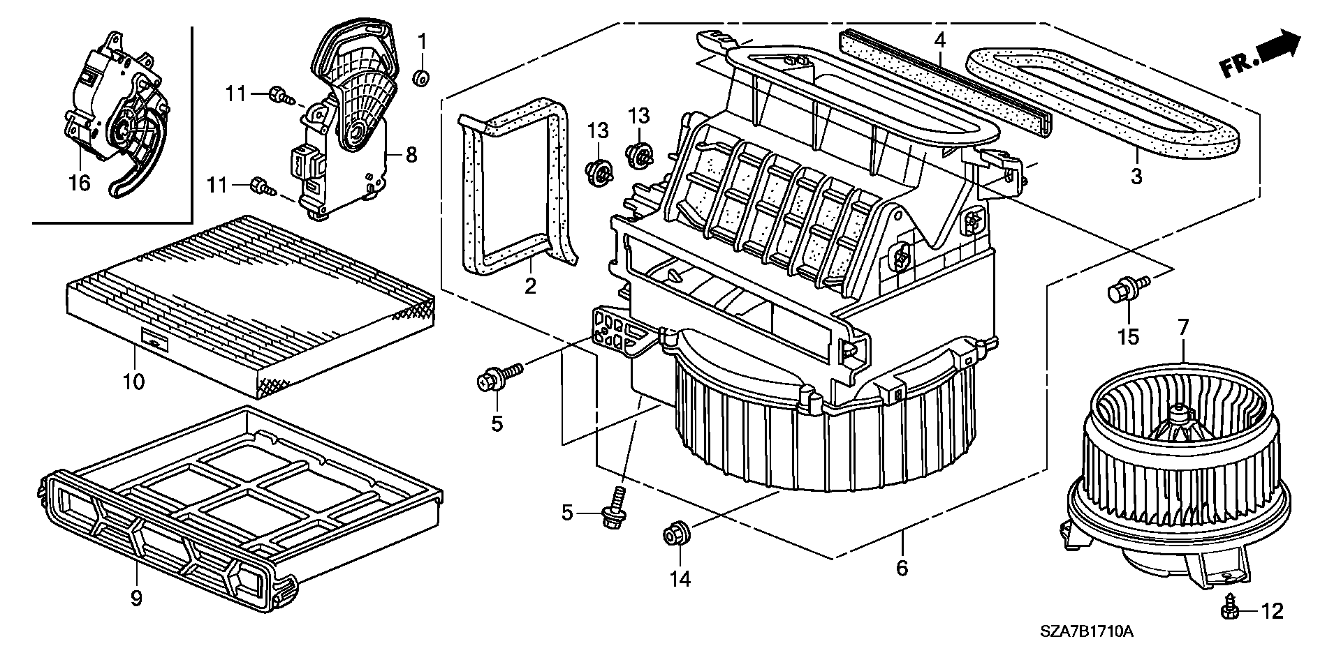 Honda 79310STXA01 - Wentylator wewnętrzny parts5.com