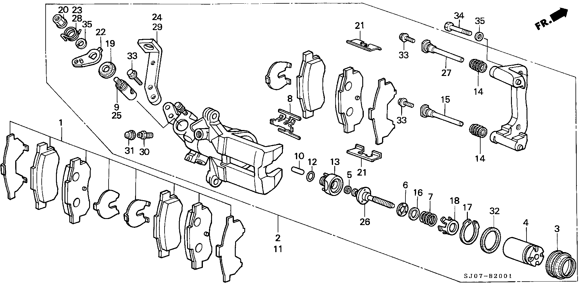 Honda 43022-SE0-S00 - Juego de pastillas de freno parts5.com