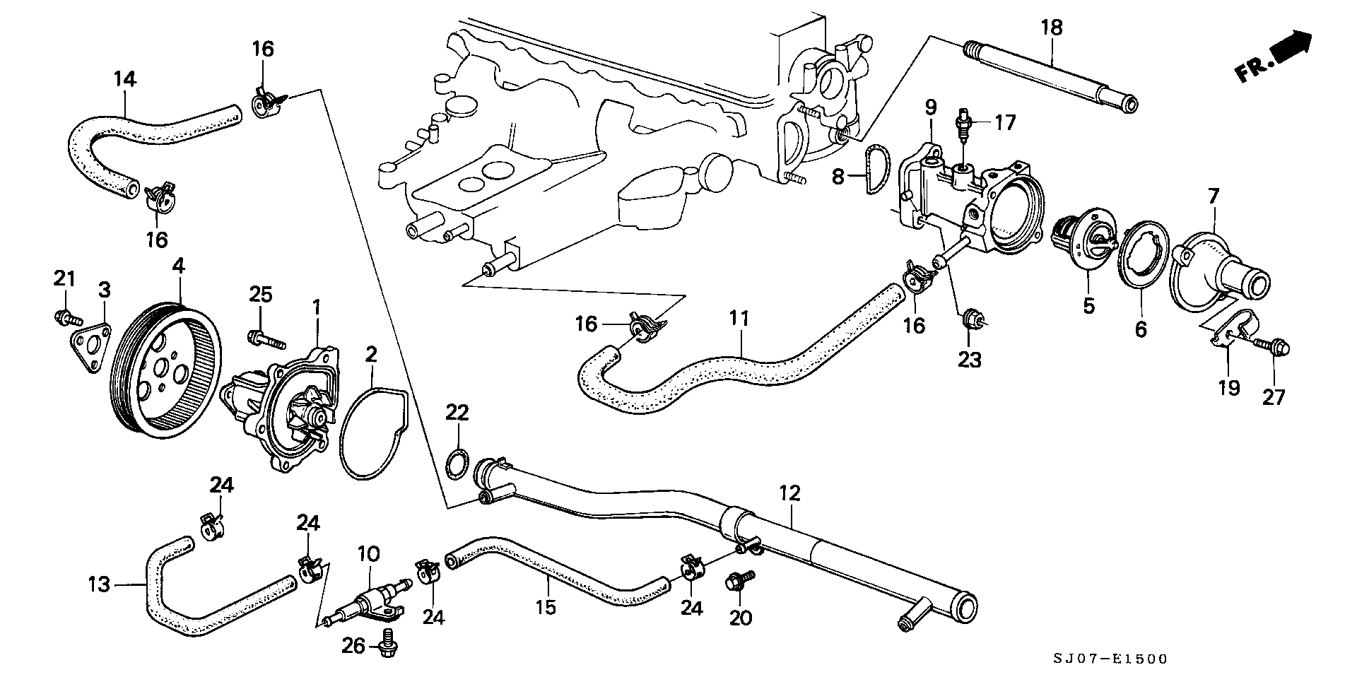 Honda 19300-PB2-013 - Termostat, hladilno sredstvo parts5.com