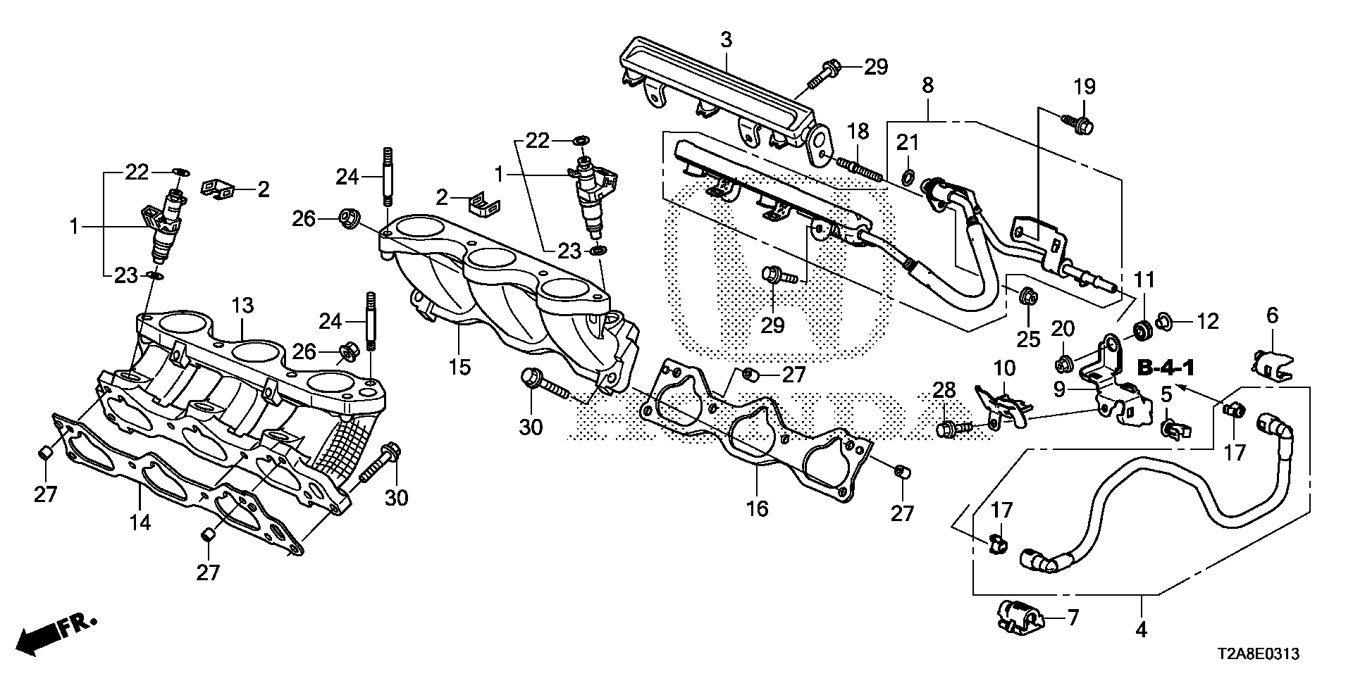 Honda 17065-RYE-A01 - Garnitura, galerie admisie parts5.com