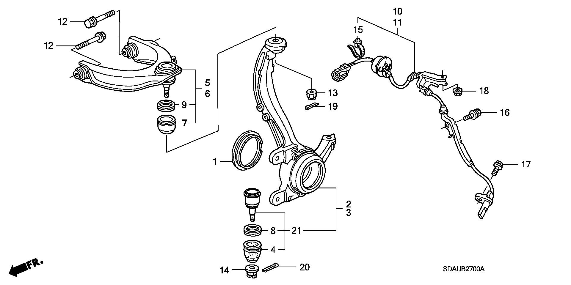 ACURA 51450-SDA-A01 - Bugi kolu, tekerlek bağlantısı parts5.com