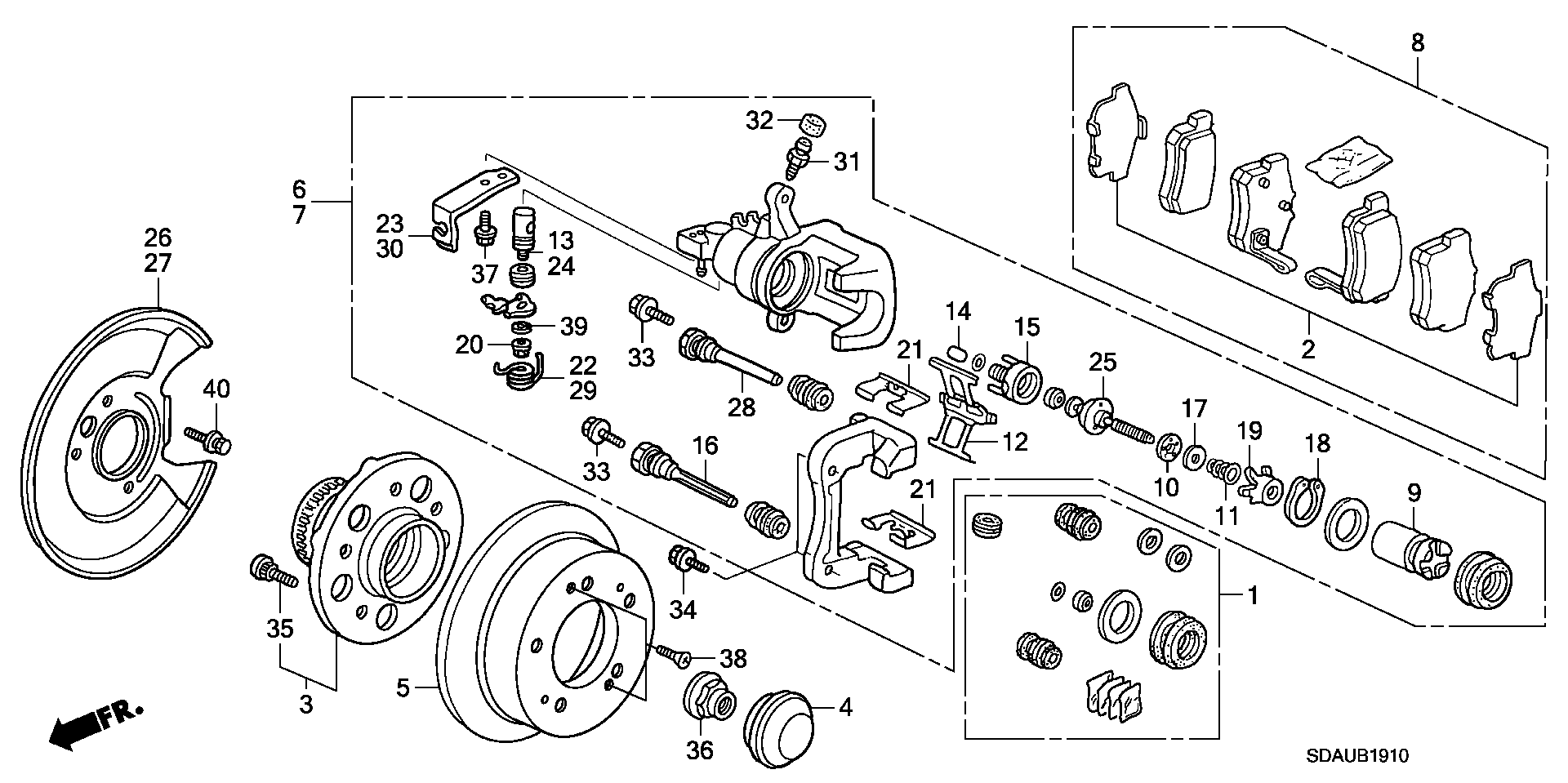 ACURA 43022SV4G22 - Σετ τακάκια, δισκόφρενα parts5.com