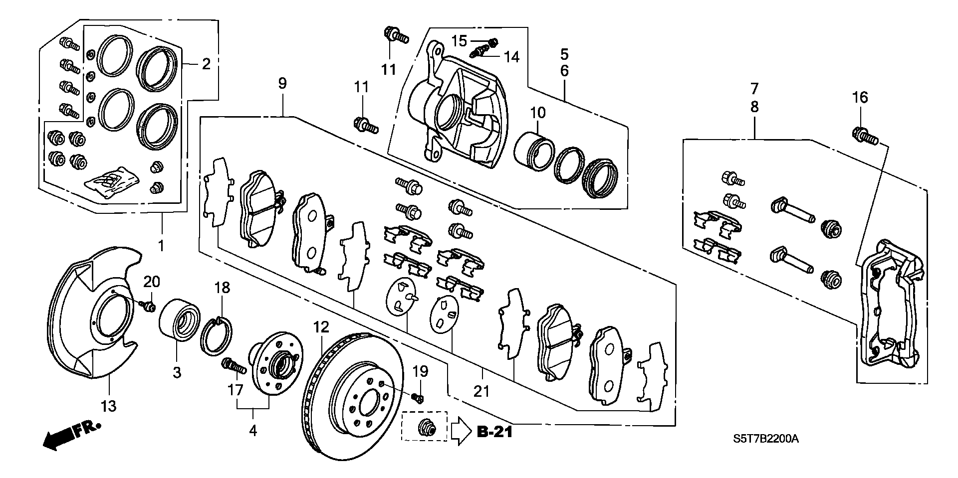 Honda 44300-S1A-E01 - Rattalaagrikomplekt parts5.com