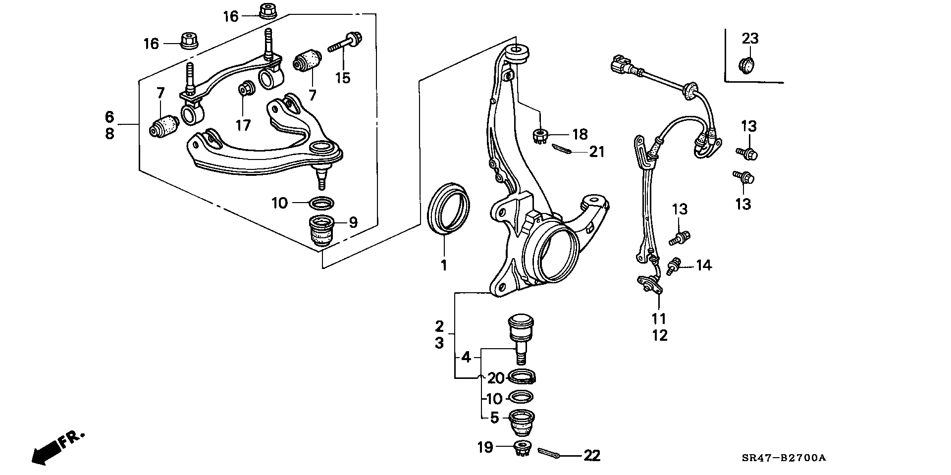 Honda 51220-SR3-003 - Rotule de suspension parts5.com