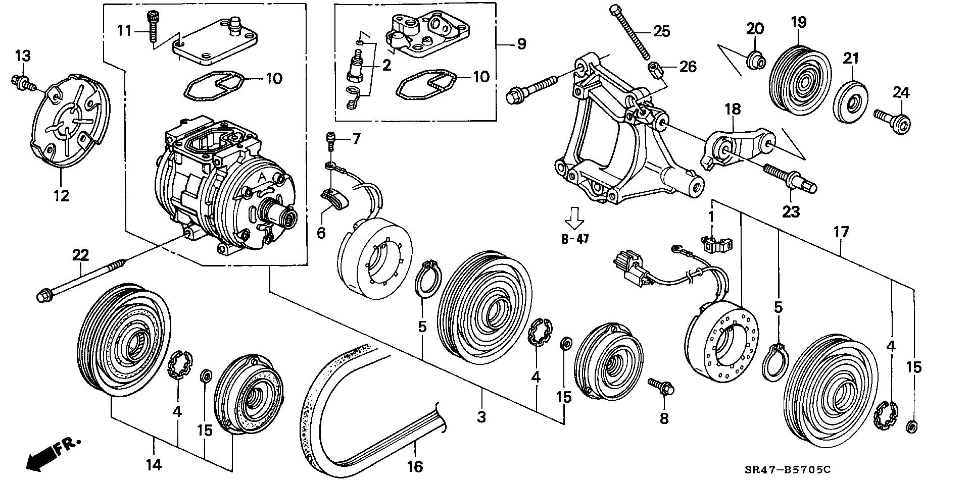 Honda 38920-PR3-003 - Пистов ремък parts5.com