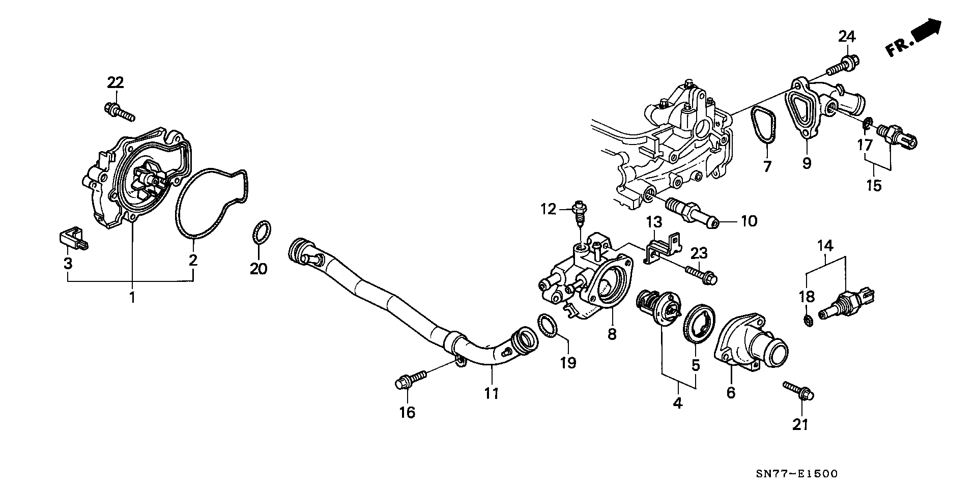 ACURA 19200-P0A-003 - Vodní čerpadlo parts5.com