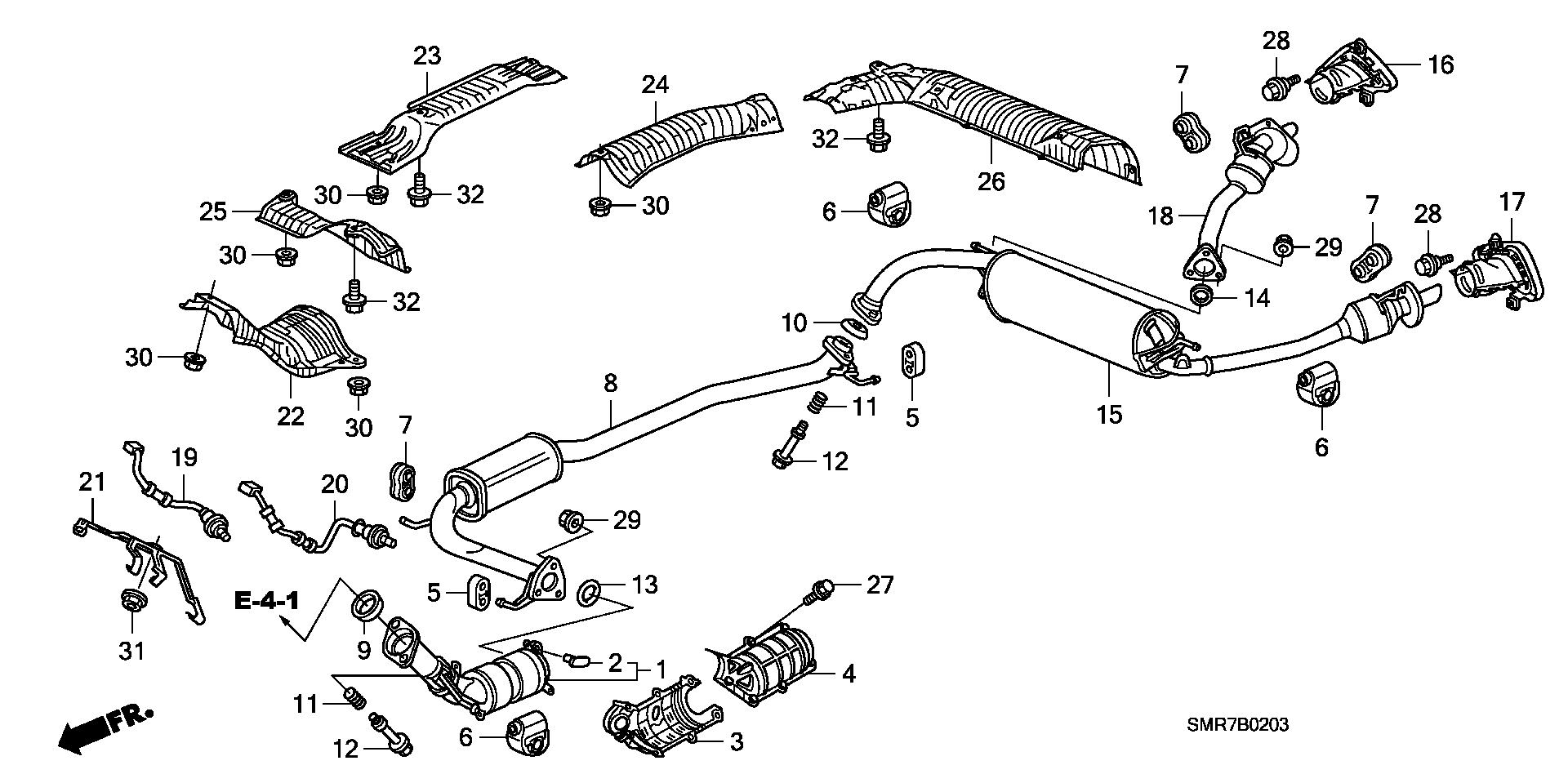 Honda 36532-RSP-E01 - Αισθητήρας λάμδα parts5.com