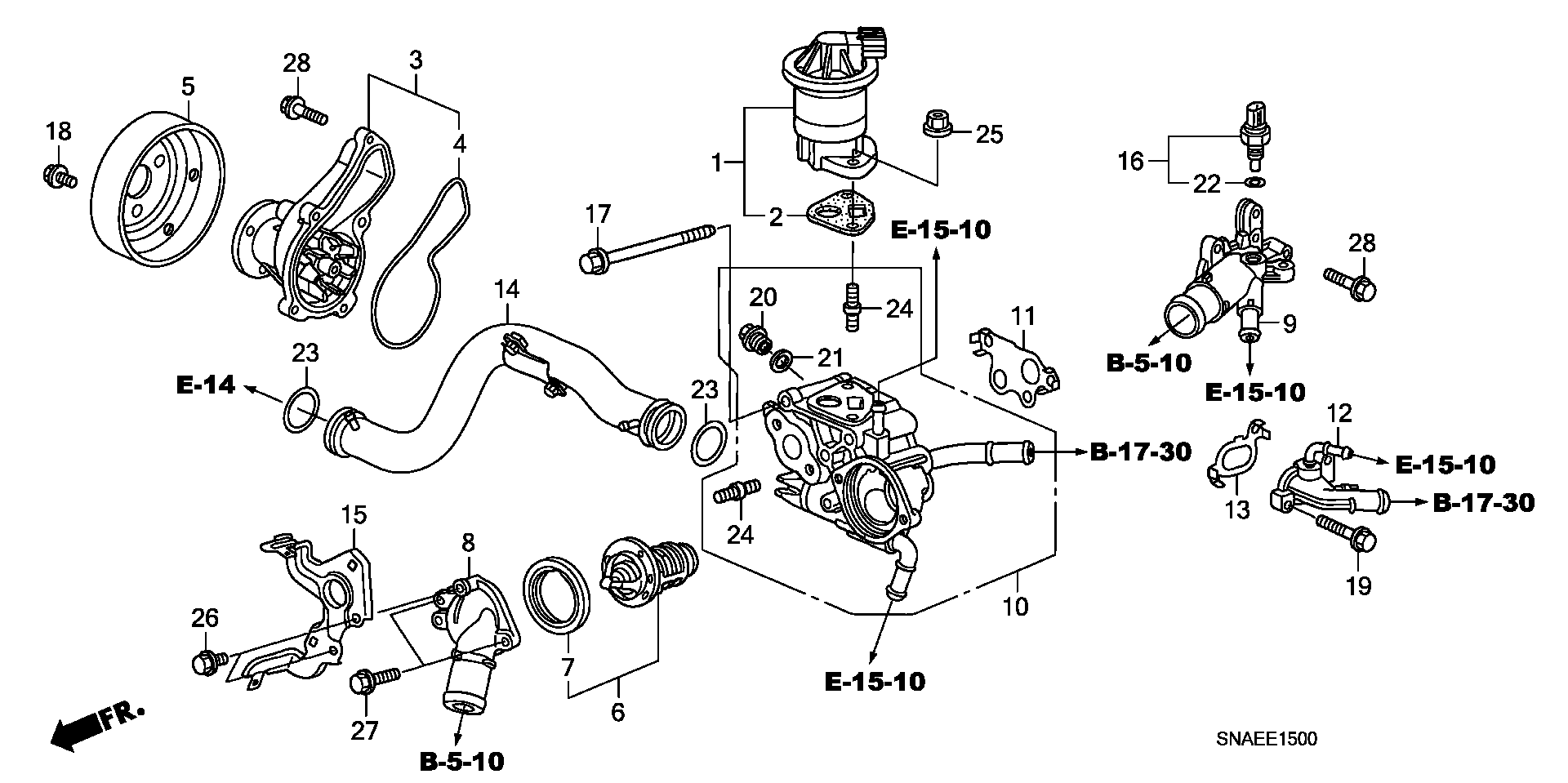 Honda 19301-RNA-305 - Thermostat d'eau parts5.com