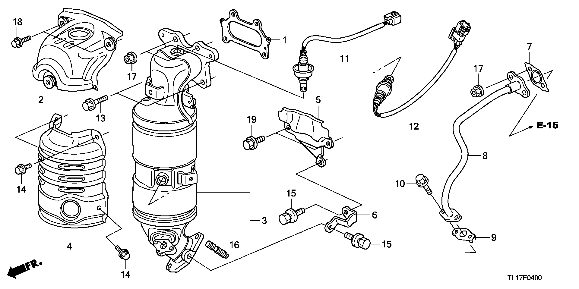 Honda 36532 RNA A01 - Sonda lambda parts5.com