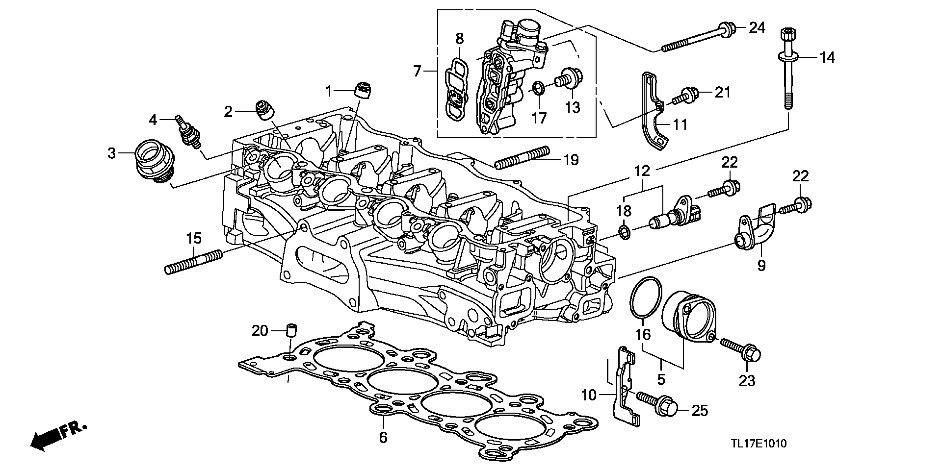 Honda 12251-R60-U01 - Garnitura, chiulasa parts5.com