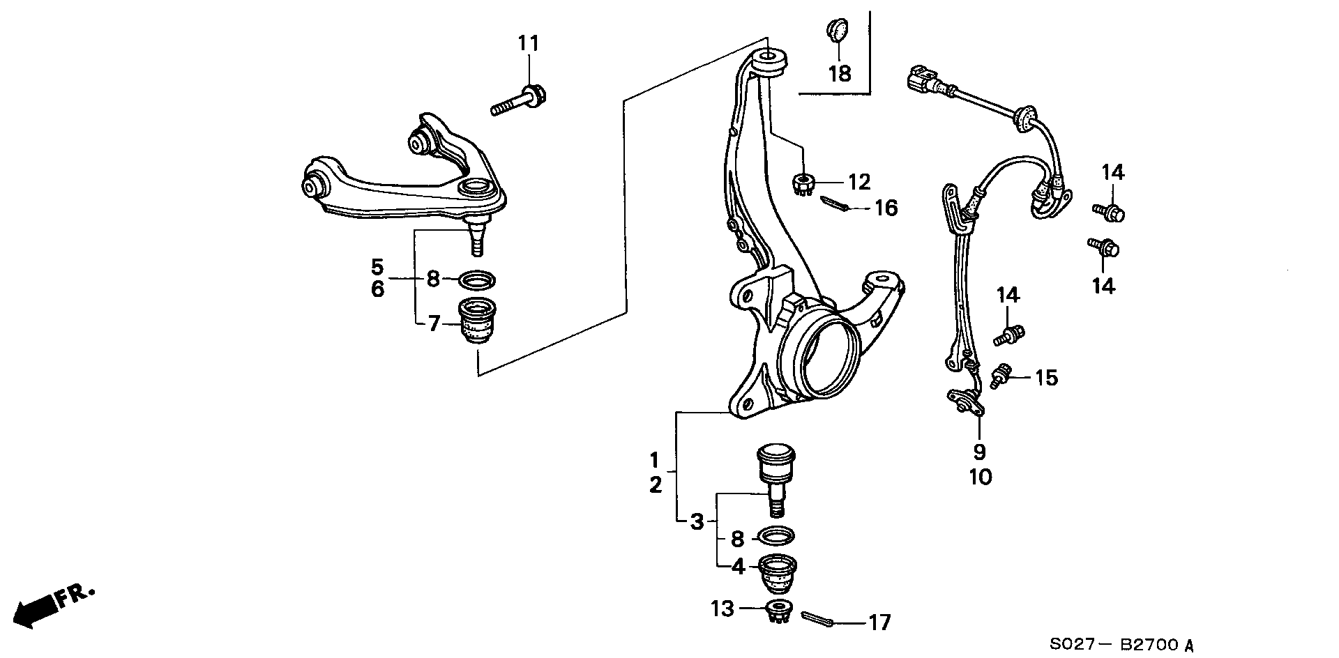 Honda 51210-S01-980 - Άρθρωση υποστήριξης parts5.com