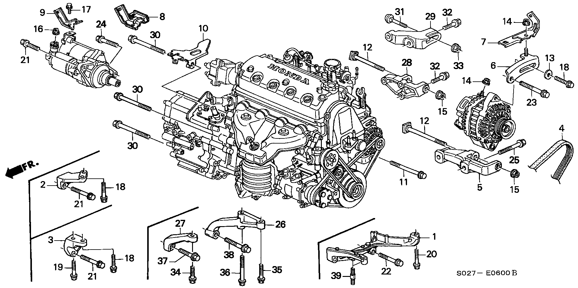 Honda 31110-P2A-004 - Kanallı V kayışı parts5.com