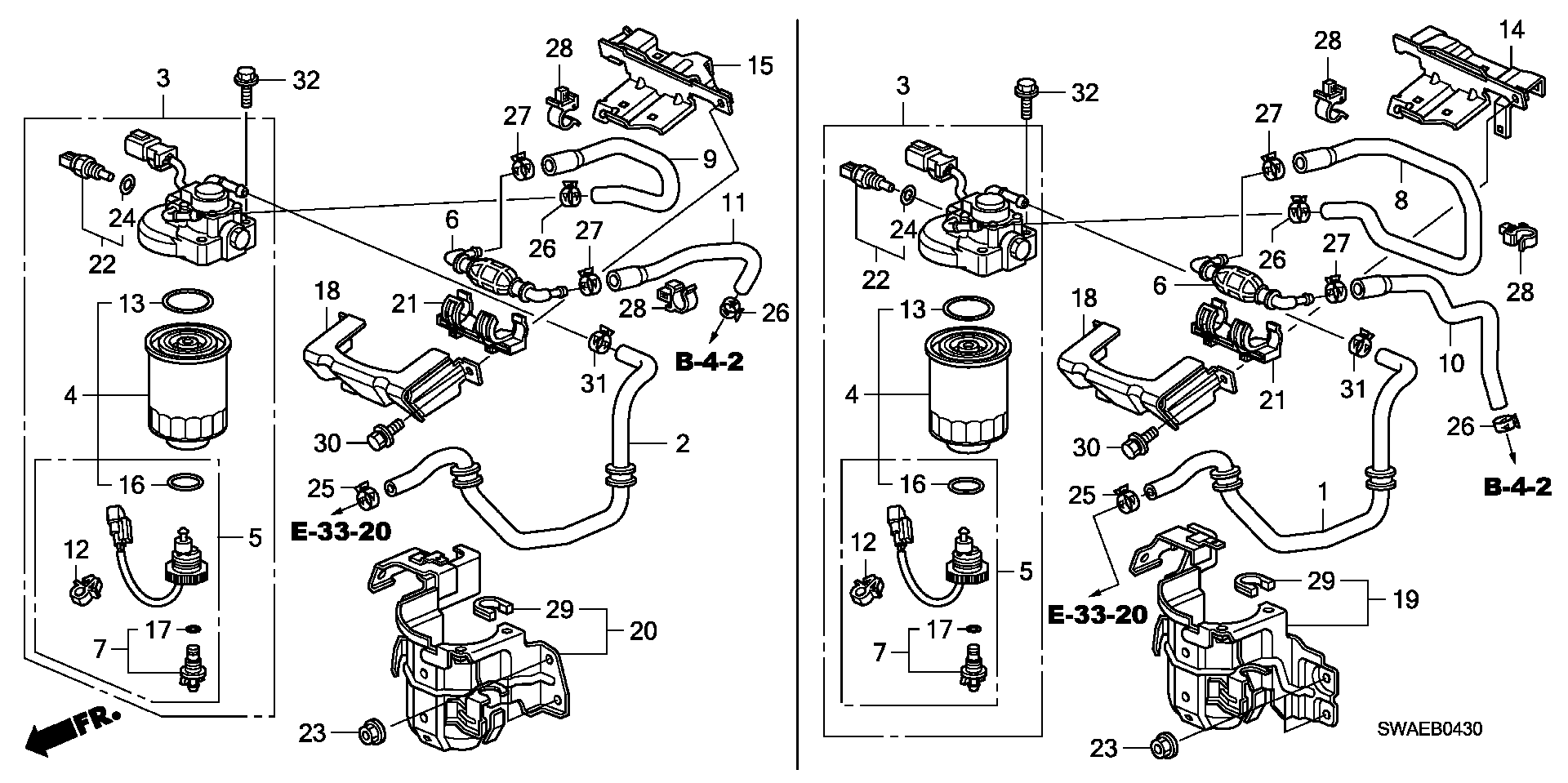 Honda 16901-RJL-E01 - Горивен филтър parts5.com