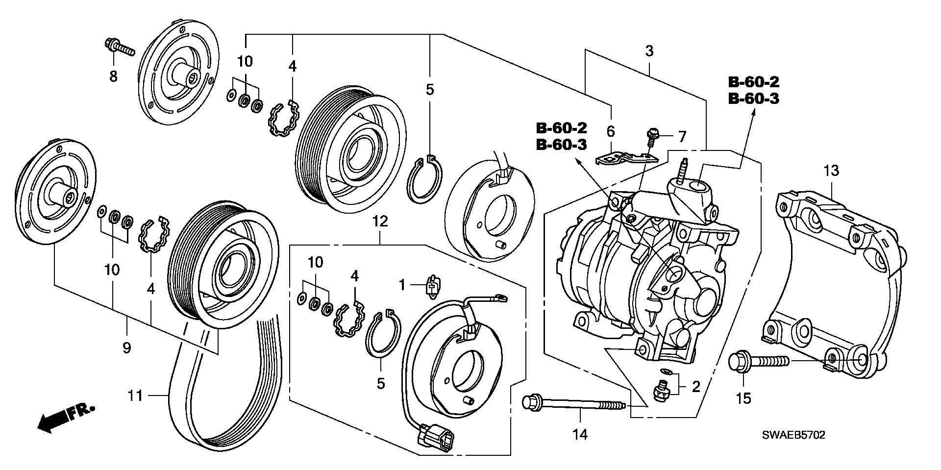 Honda 38 810 R06 G01 - Compressor, air conditioning parts5.com