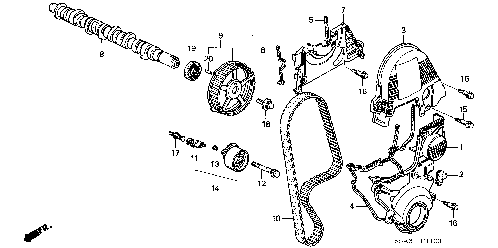 Honda 91213-P2F-A01 - Tesniaci krúżok vačkového hriadeľa parts5.com