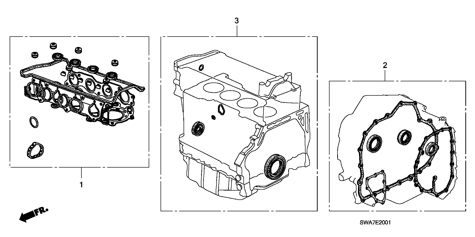 Honda 06110RZA000 - Gasket Set, cylinder head parts5.com