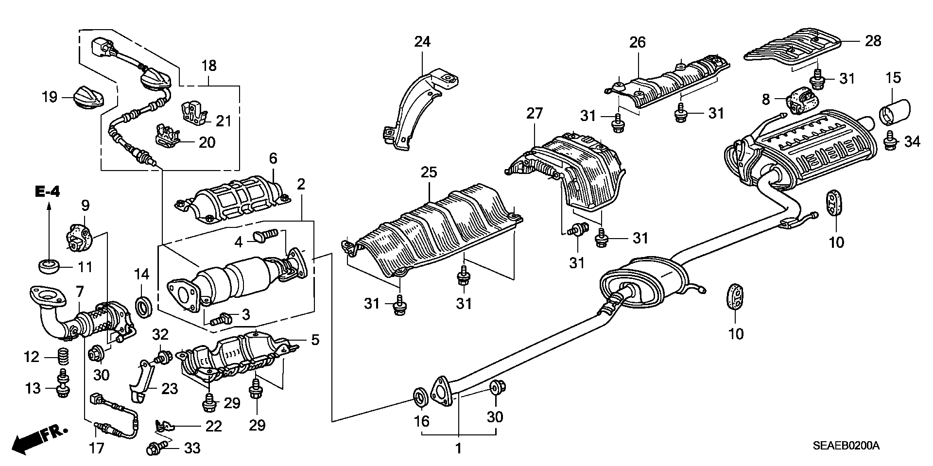 Honda 18160RBAG00 - Katalyzátor parts5.com