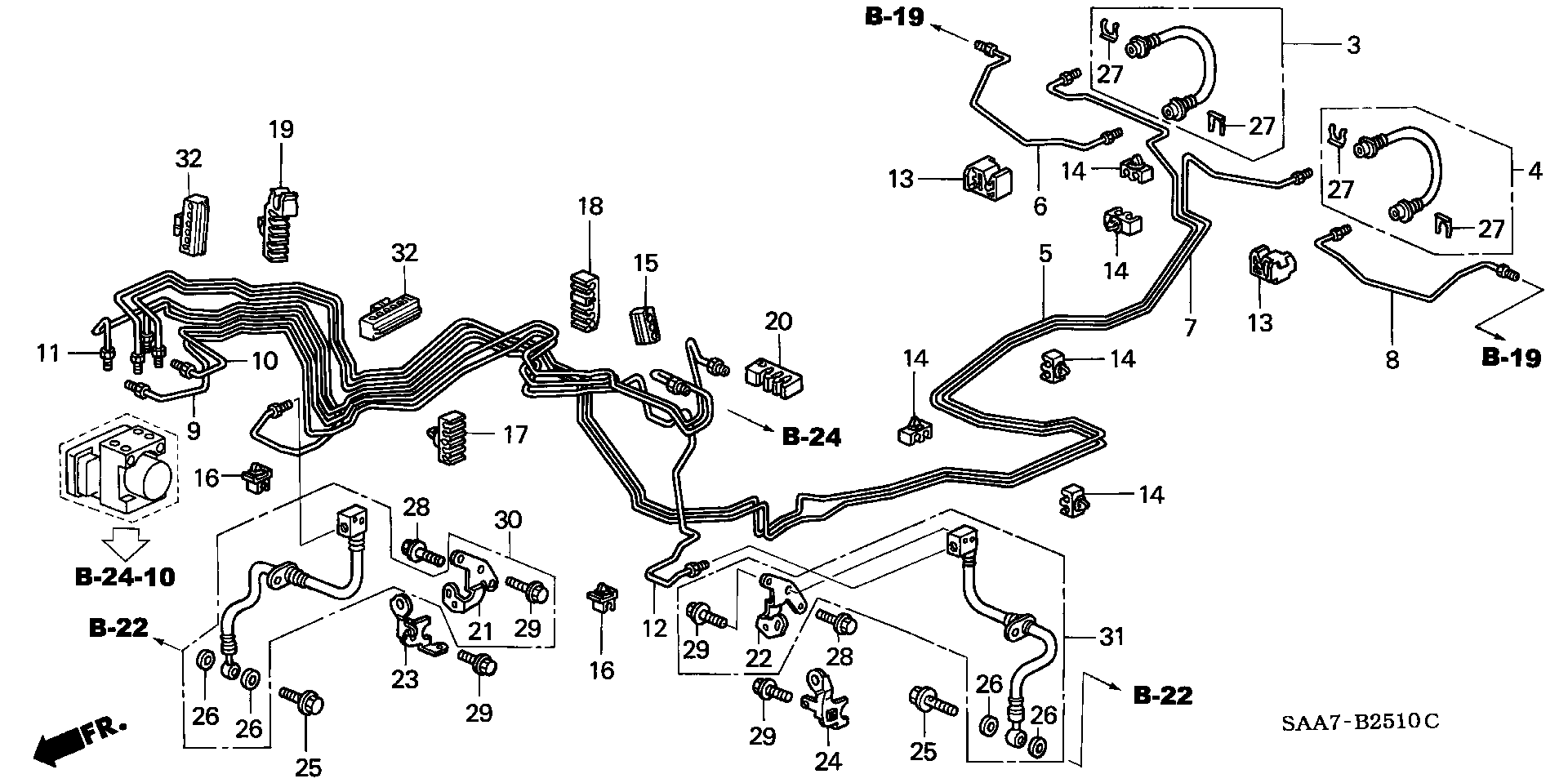 Honda 01465-SAA-G01 - Fren hortumu parts5.com