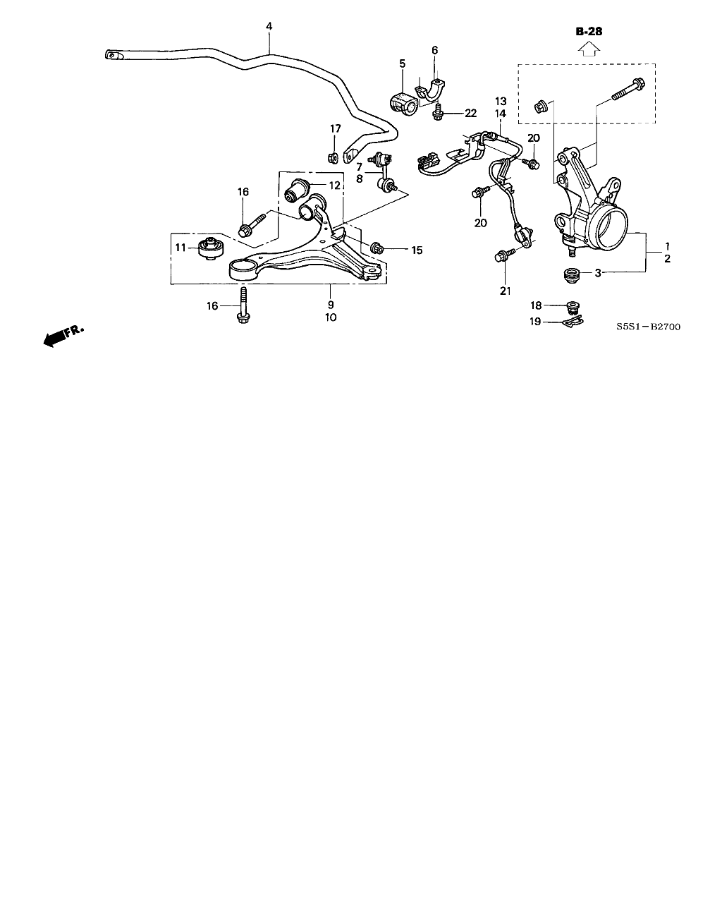 Honda 57455-S5D-013 - Érzékelő, kerékfordulatszám parts5.com