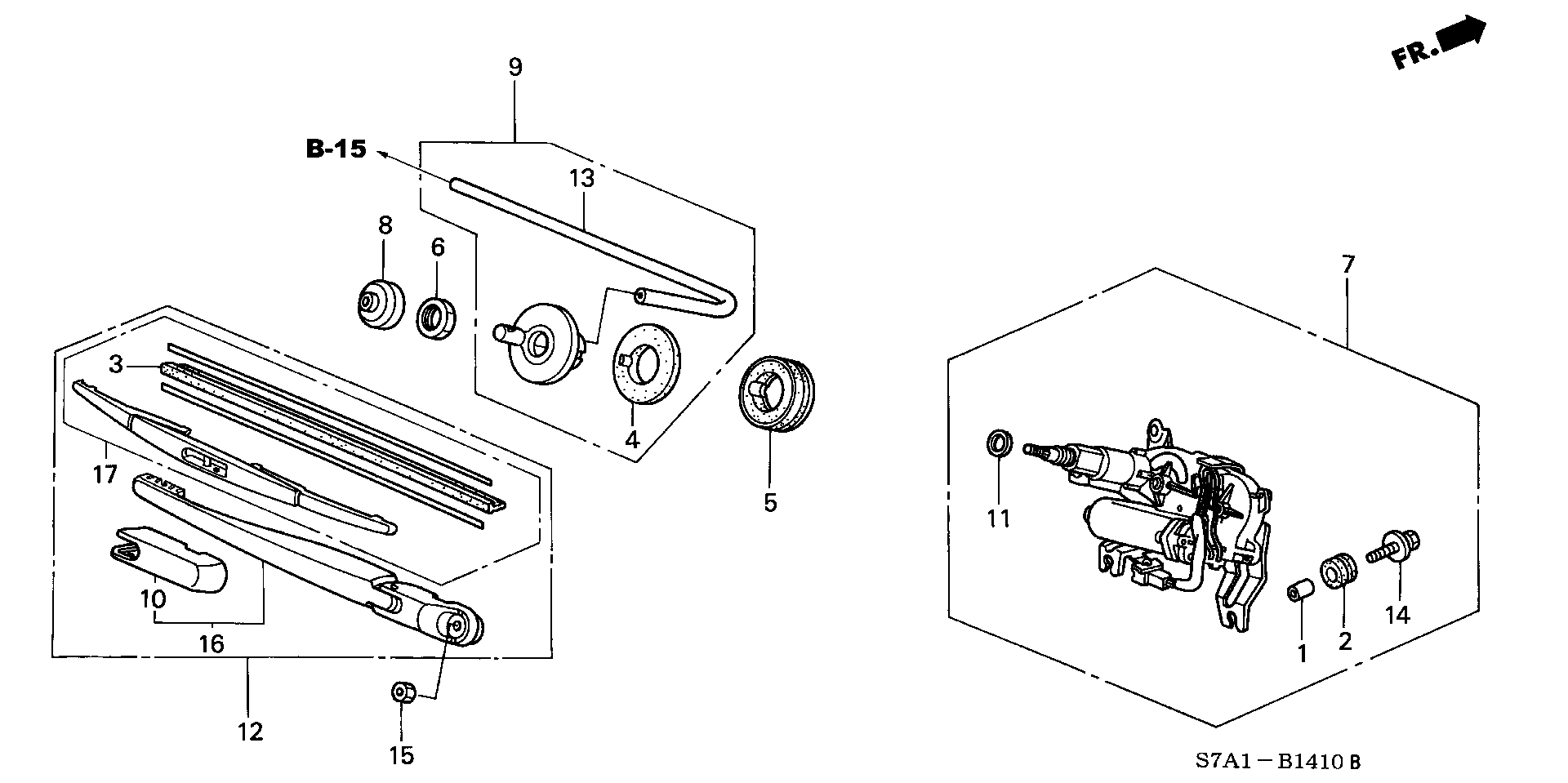 Honda 76730-S3N-003 - Törlőlapát parts5.com