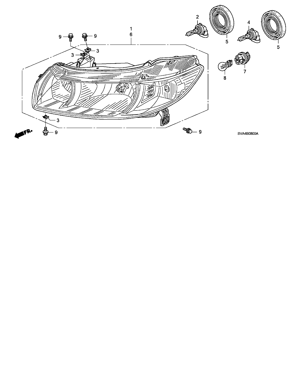 Honda 33104-S3V-A01 - Ampoule, projecteur antibrouillard parts5.com