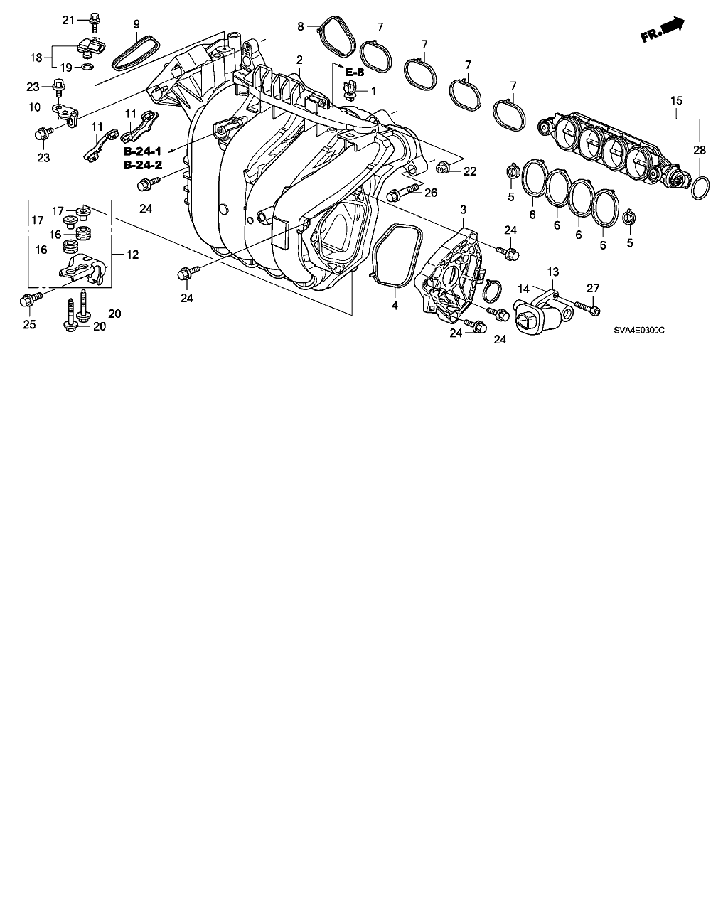 Honda 17105-RNA-A01 - Τσιμούχα, πολλαπλή εισαγωγής parts5.com