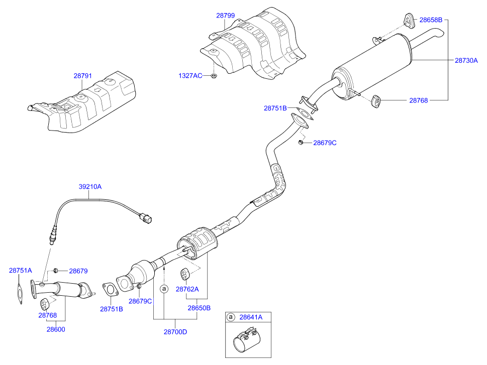 Hyundai 28751-2V000 - Garnitura, racord evacuare parts5.com