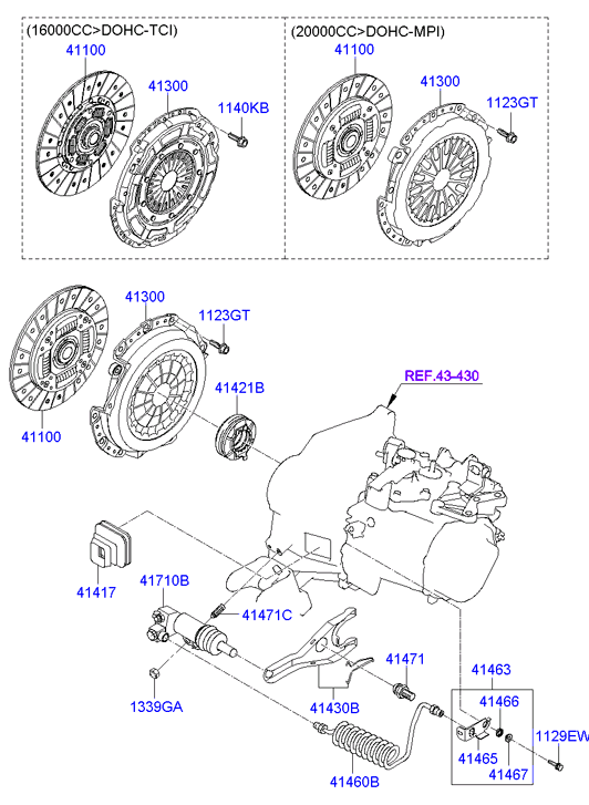 KIA 41421-23010 - Rulment de presiune parts5.com