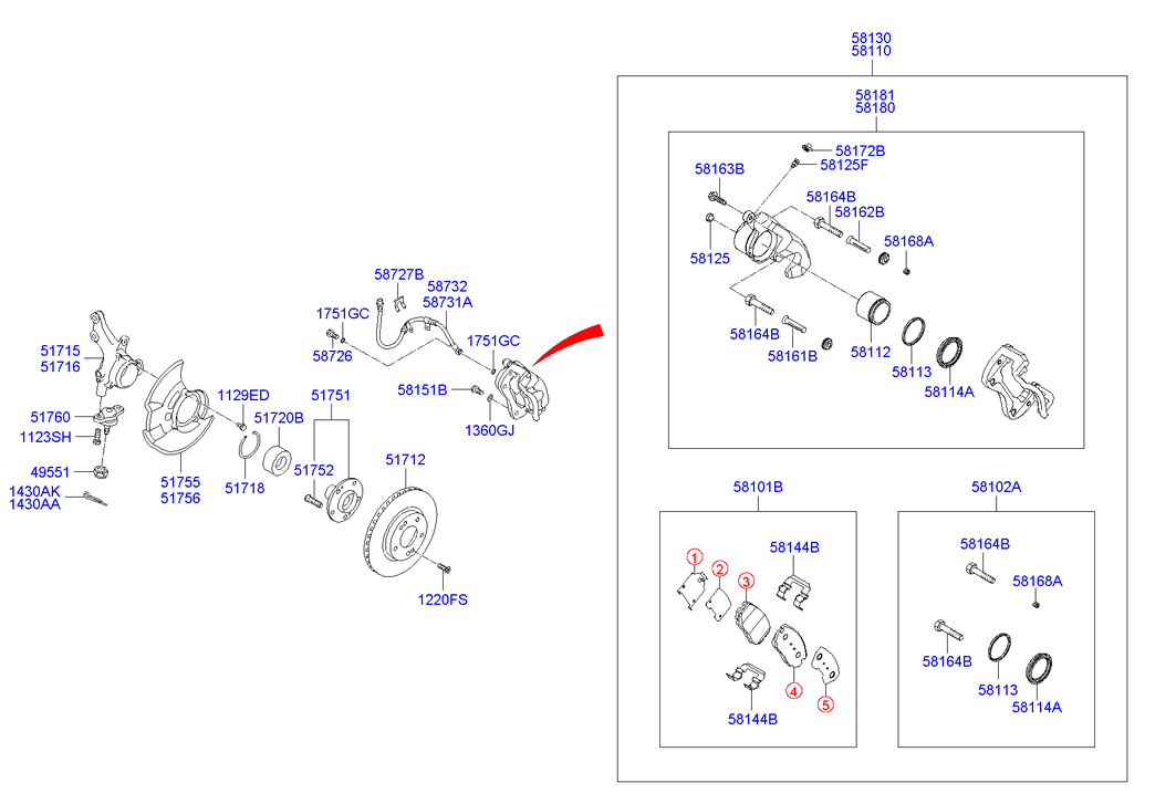 KIA 51760-2G000 - Articulatie sarcina / ghidare parts5.com