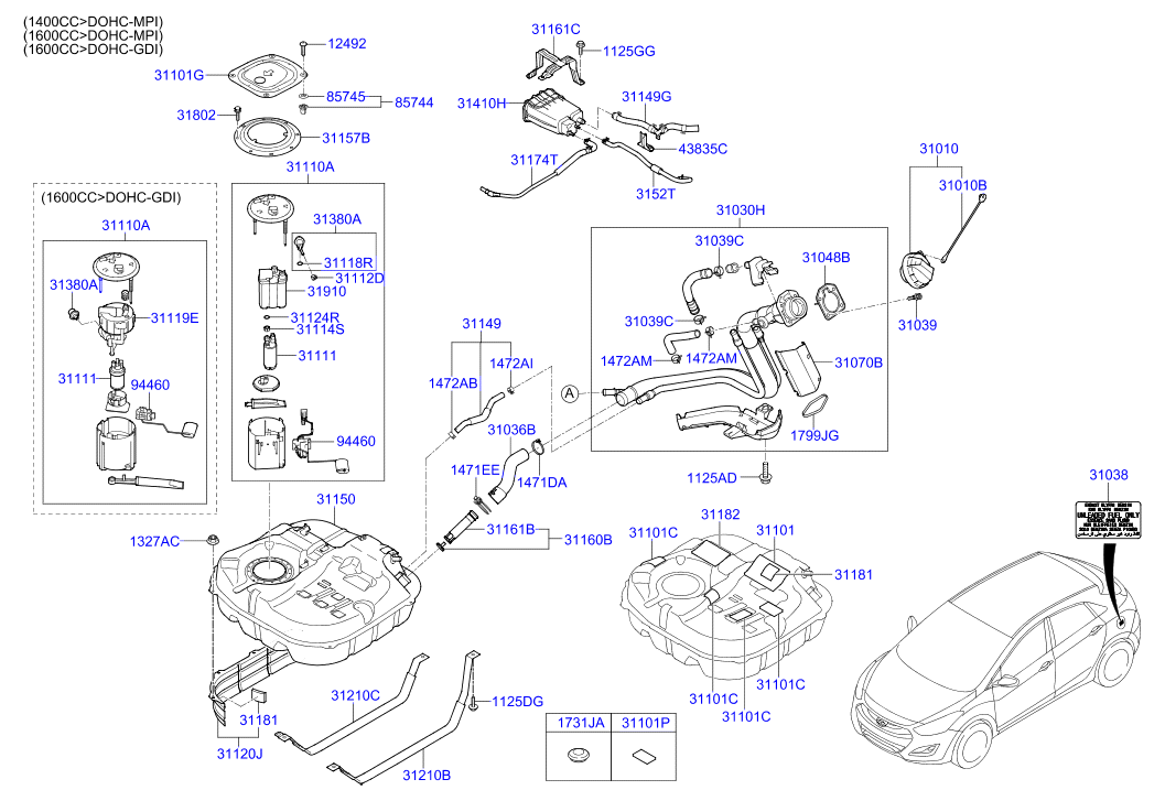 KIA 311111G500 - Crpalka za gorivo parts5.com