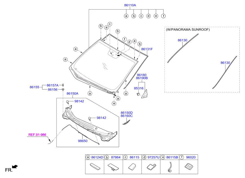 KIA 986303J000 - Washer Fluid Jet, windscreen parts5.com