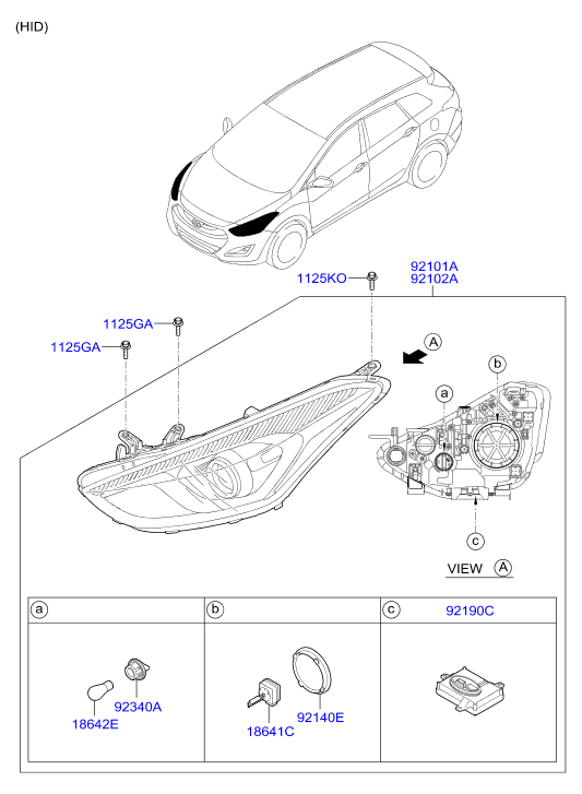 Hyundai 921662V000 - Hõõgpirn, päevatuli parts5.com