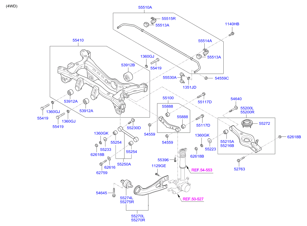 Hyundai 551182S000 - Suport,trapez parts5.com