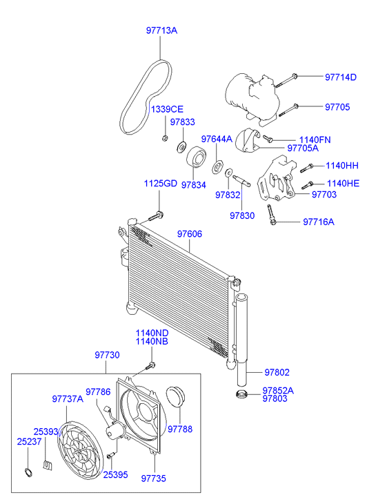 Hyundai 97713 2D000 - Пистов ремък parts5.com